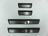 Honda Civic (12–) Накладки на дверные пороги с логотипом, нерж., OEM Stile