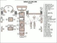 Декоративные накладки салона Infiniti G35 2002-2004 полный набор, 4 двери, без навигации система