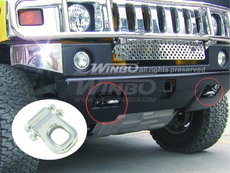 Hummer H2 (02-08) передние буксировочные петли из нержавеющей стали, комплект 2 шт.