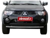 Mitsubishi L200 Triton (05-) защита переднего бампера, двойная труба из нержавеющей стали
