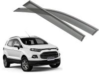 Ford Ecosport (14–) Дефлекторы боковых окон с хромированным молдингом, OEM стиль