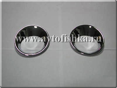 Nissan Qashqai (2006-2012) накладки хромированные на фонари заднего бампера, комплект 2 шт.