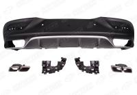 Mercedes-Benz GLE-Klasse C292 2015 - 2019 Диффузор заднего бампера 6.3 AMG с хром насадками на глушитель