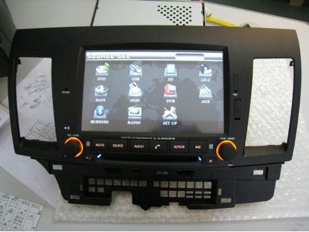 Mitsubishi Lancer X автомагнитола с GPS навигацией, штатное головное устройство с HD экраном 8", PMS TNS-8091GB, TC-8094, DID7027.