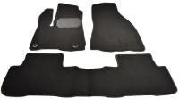 Toyota Highlander (14–) Коврики салона текстильные (велюр, полиамид), чёрные (подпятник п/у )