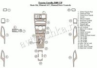 Декоративные накладки салона Toyota Corolla 2009-н.в. базовый набор, ручной двери Controls