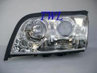 Mercedes C-class W202 (94-00) фары передние линзовые хромированные, комплект 2 шт.