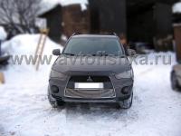 Mitsubishi Outlander XL (10-) накладка на решетку бампера