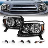 Toyota 4Runner (2003-2005) передние фары чёрные с LED C-Light
