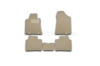 Коврики в салон NISSAN Teana 2014->, сед., 5 шт. (текстиль, бежевые)