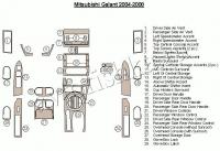 Декоративные накладки салона Mitsubishi Galant 2004-2008 с 6 CD Changer