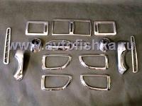 Hyundai Tucson (04-) комплект хромированных молдингов интерьера салона.