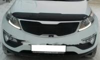 Kia Sportage (10–14) Дефлектор капота, тёмный с надписью