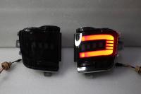 Toyota Land Cruiser 200 (2015 – 2012) фонари (катафоты) в бампер, светодиодные динамические черные