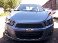Chevrolet Aveo (12–) Защита радиатора, чёрная, верх