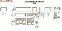 Volkswagen T4 Van (96-98) декоративные накладки под дерево или карбон (отделка салона), полный набор , правый руль