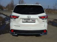 Toyota Highlander (14–) Защита задняя (уголки двойные) 60,3_42,4 мм