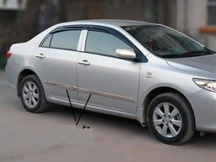 Toyota Corolla (06-) накладки из нержавеющей стали на боковые молдинги дверей, комплект 4 шт.