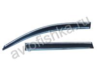 Volkswagen Touareg (02-10) дефлекторы боковых окон темные, ветровики, комплект 4 шт.