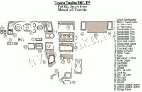 Декоративные накладки салона Toyota Tundra 2007-н.в. полный набор, Bucket Seats, ручной AC Control