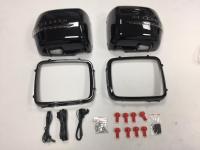 Mercedes G-class W463 (86-12) корпуса боковых зеркал черные, светодиодными поворотниками дизайн СТРЕЛА, комплект 2 шт.