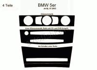 BMW 5 2003-2009 декоративные накладки (отделка салона) под дерево, карбон, алюминий