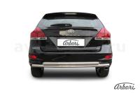 Защита заднего бампера Arbori d57+d57 двойная радиусная TOYOTA VENZA 2012-