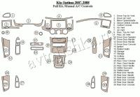 Декоративные накладки салона KIA Optima 2007-2008 полный набор, ручной A/C Controls