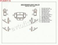 Mitsubishi Pajero (06-) декоративные накладки под дерево или карбон (отделка салона), полный набор , правый руль