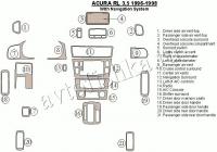 Декоративные накладки салона Acura RL 3.5 1996-1998 с навигацией система