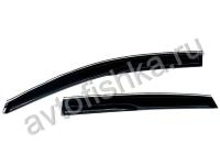 Honda CR-V (12-) дефлекторы боковых окон темные, ветровики в стиле Mugen, комплект 4 шт.