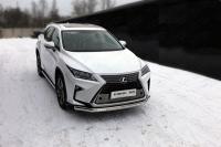Lexus RX (16–) Защита передняя нижняя (овальная с ДХО) 75х42 мм