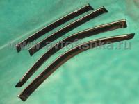 Honda Accord (08-) дефлекторы окон с хромированным молдингом, ветровики тонированные, комплект 4 шт.