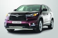 Toyota Highlander (14–) Защита переднего бампера труба 76/60 мм двойная