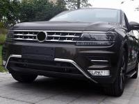 Volkswagen Tiguan (17–) Молдинги переднего бампера, 2 части,хром