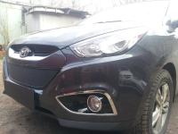 Hyundai ix35 (10–13) Защита радиатора Premium, чёрная