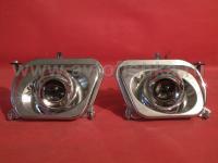 Mercedes E W210 (95-99) фары передние противотуманные линзовые в хромированном корпусе, комплект 2 шт.