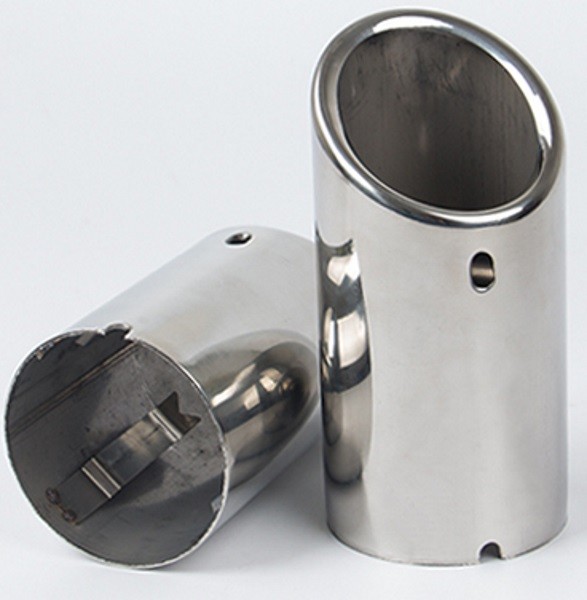 Volkswagen Tiguan (17–) Насадка на выхлопную трубу, нерж. сталь, 2 части