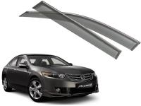 Honda Accord (08–12) Дефлекторы боковых окон с хромированным молдингом, OEM стиль