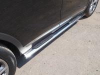 Kia Sorento (15–) Пороги овальные с накладкой 120х60 мм