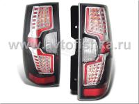 Chevrolet Tahoe, Suburban, GMC Yukon, Denali (07-) фонари задние черные, дизайн под светодиоды, комплект 2 шт.
