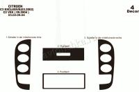 Citroen C3 2002-2004 декоративные накладки (отделка салона) под дерево, карбон, алюминий