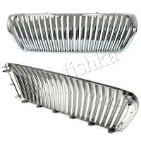 Toyota Land Cruiser 200 (07-11) решетка радиатора хромированная пластиковая, вертикальный дизайн.