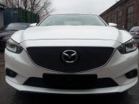 Mazda 6 (12–14) Защита радиатора Premium, чёрная, верх