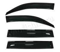 Toyota Land Cruiser 200 (07-) дефлекторы боковых окон темные широкие, ветровики, комплект 4 шт.