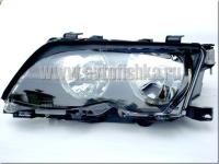 BMW 3 E46 (98-01) 4 дв. фары передние черные, с электромотором корректора, комплект 2 шт.