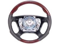 Mercedes W140, W210, W202 (95-99) руль, дизайн AMG, черная кожа - светлое дерево орех