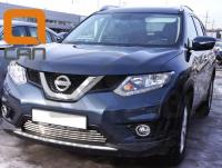 Nissan X-Trail (14–) Решетка переднего бампера, нерж. d16
