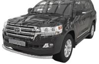 Toyota Land Cruiser (15–) Защита переднего бампера одинарная d 76 мм, нерж. (кроме Executive)*