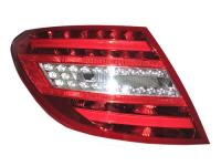 Mercedes C-class W204 (05-) фонари задние светодиодные красно-хромированные, комплект 2 шт.
